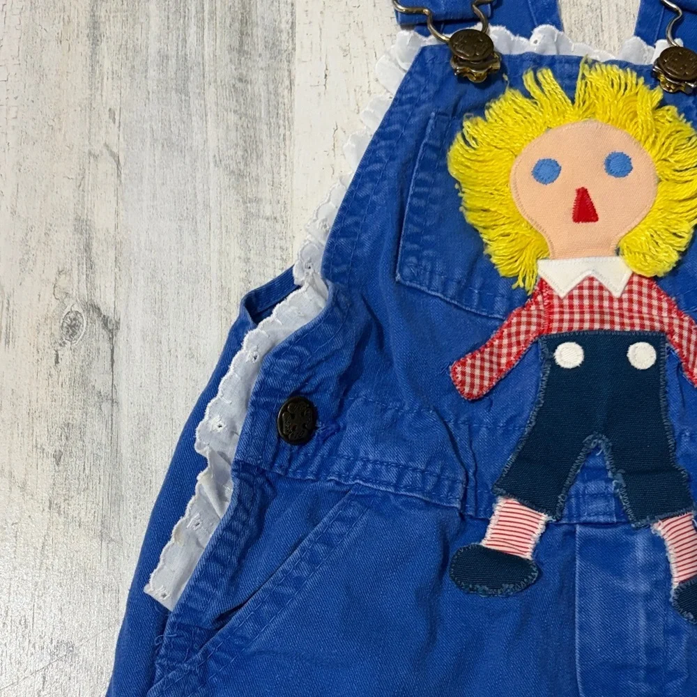 Vintage OshKosh B'gosh Royal Blue Kids Overalls Made in USA 3T